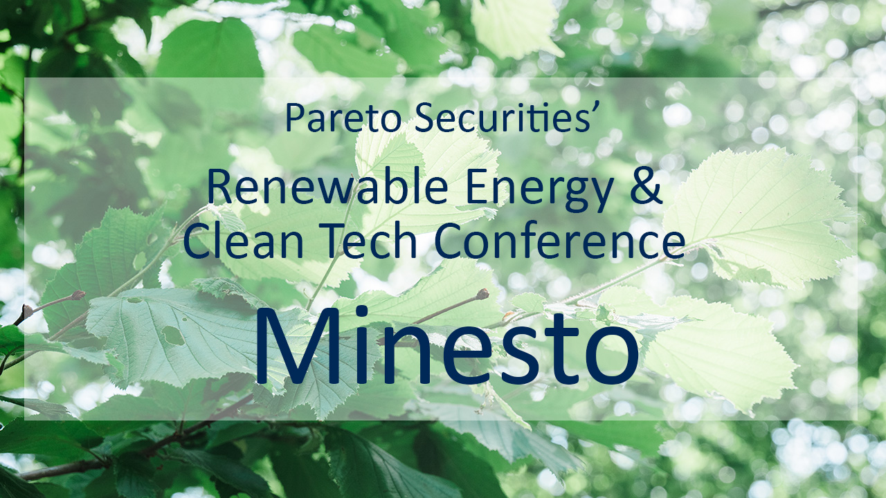 Minesto / Pareto Securities’ Renewable Energy & Clean Tech Conference 