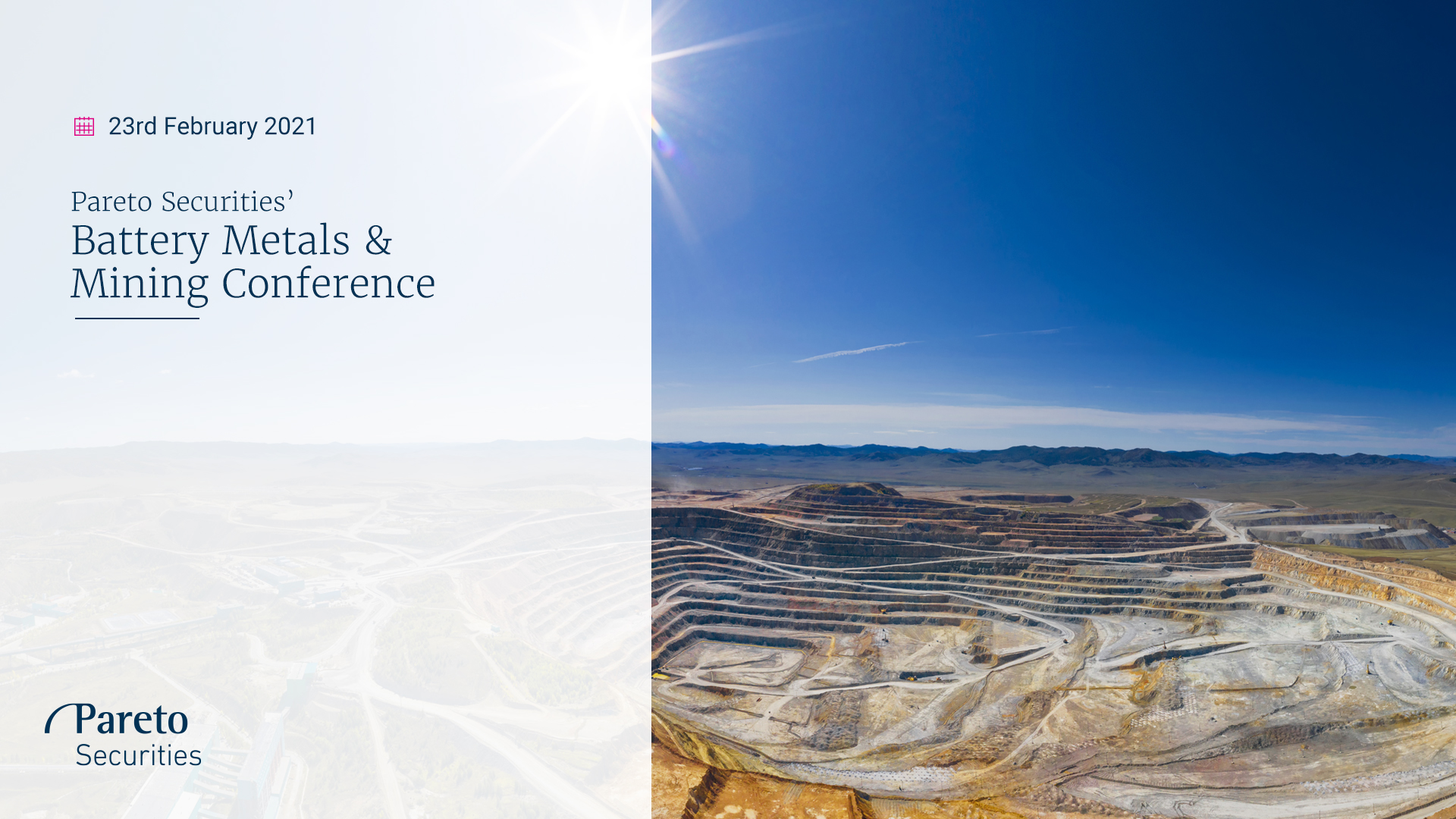 Pareto Securities' Battery Metals & Mining Conference